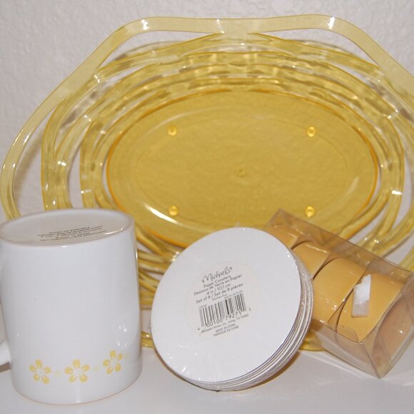NWOT Michaels Kitchen Set: Mug, Coasters, Napkin Rings, & Basket - Picture 5 of 10